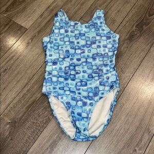Blue Patterned Leotard- Barely Worn